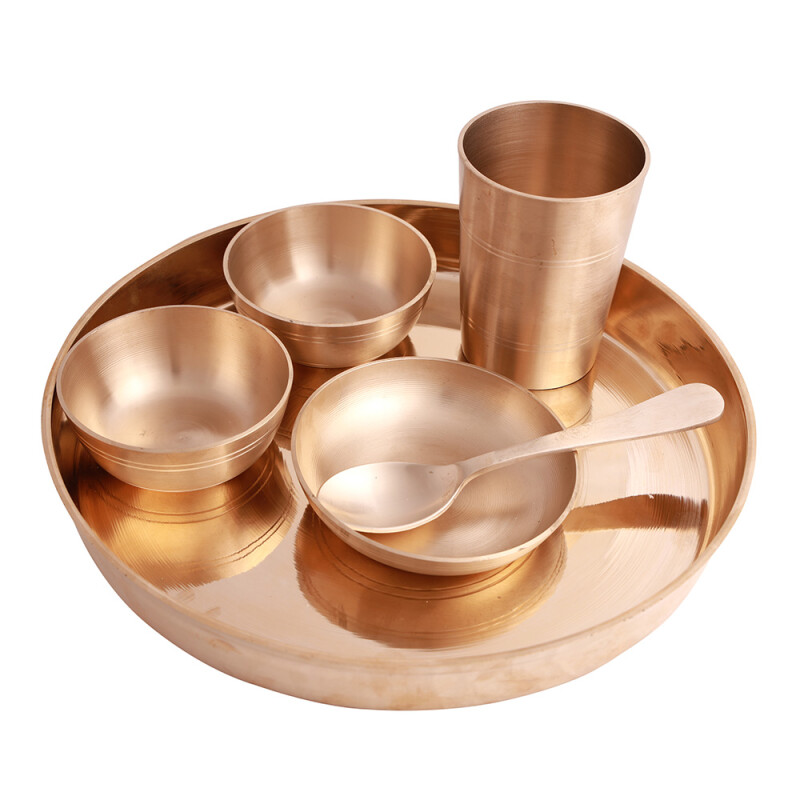 Best Quality Kansa / Kasya / Bronze Baby Thali / Dinner Set - KB513
