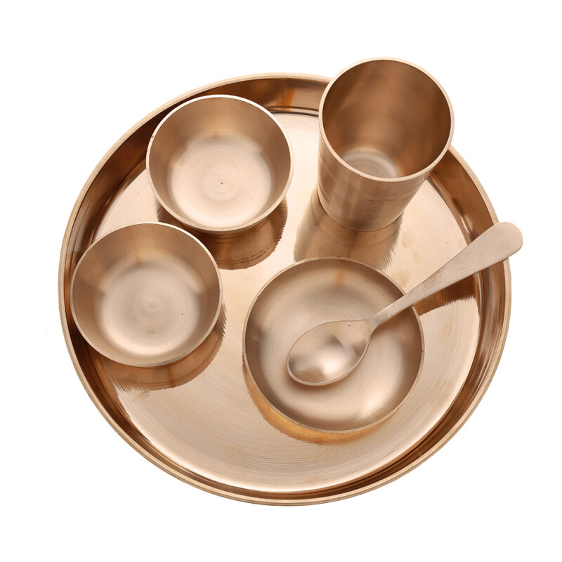 Best Quality Kansa / Kasya / Bronze Baby Thali / Dinner Set - KB513