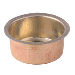 Brass Pital Tope / Patila Hammered (5 Piece Set) with kalai -KB006