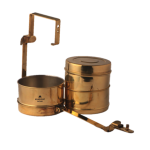 Tiffin Box ( 3 levels) with kalhai (Tin Lining)-KB030