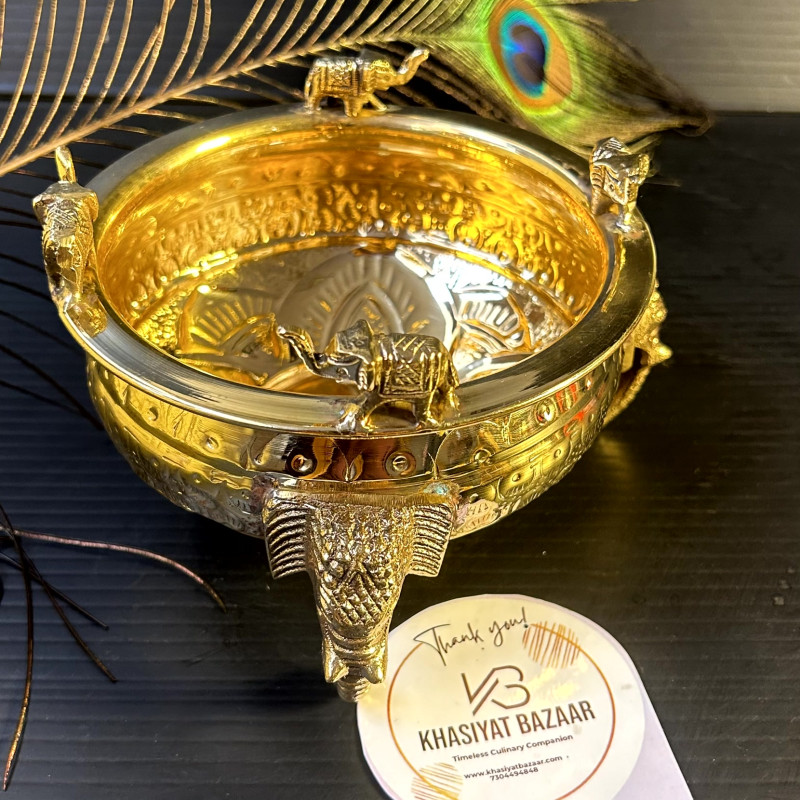 Brass Elephant Urli / Ghangal Product Code – KB032