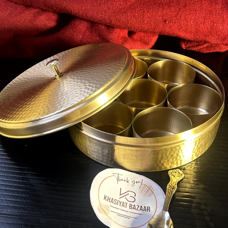 Hammered Masala Box / Spice Box / Masala Dabba ( Hammered design)