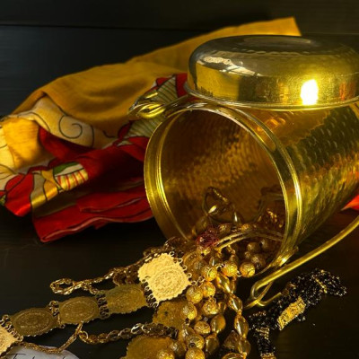 Dabba / Storage Containers / Hammered Storage Box without Kalhai Set of 3 (Tin Lining from inside) Product Code - KB015