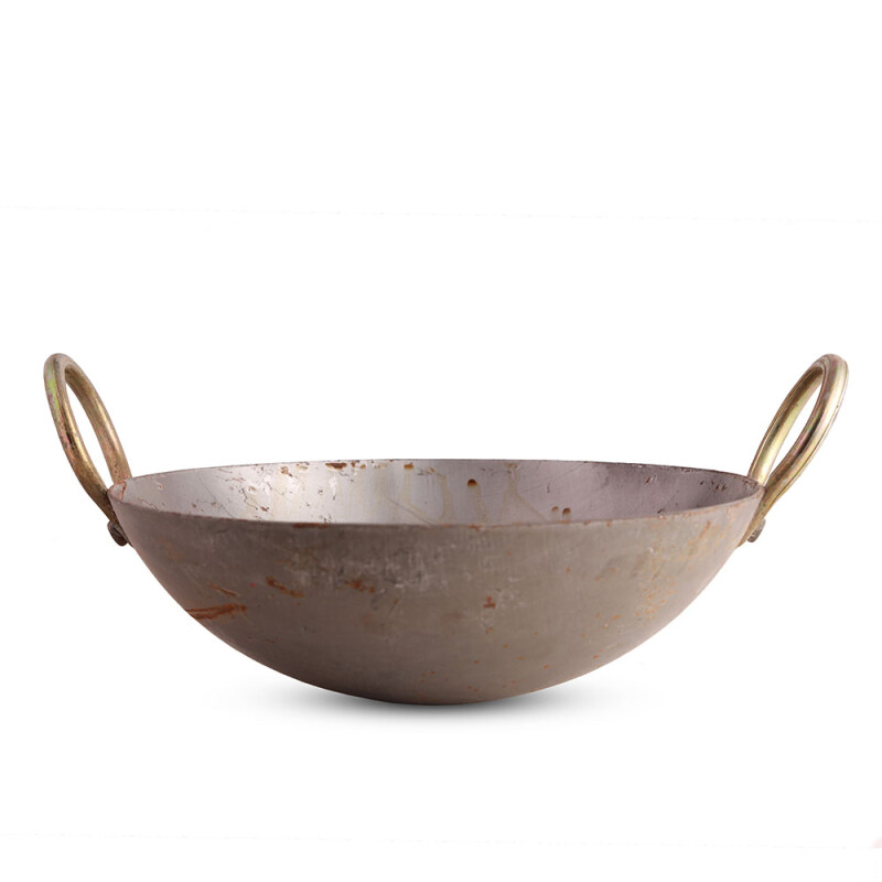 Iron Kadhai / Karahi / Kadai (White with handle) KB312